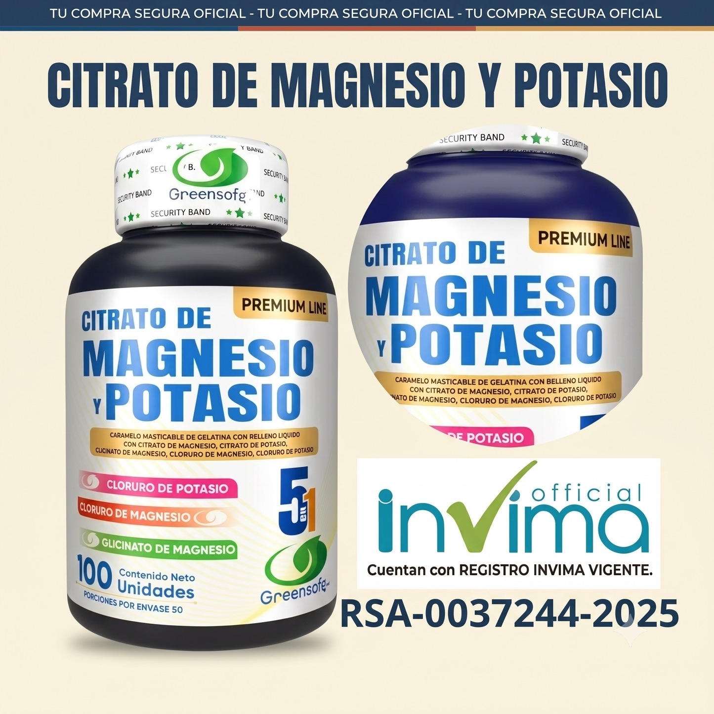 X 2 Citrato De Magnesio Y Potasio 5 En 1